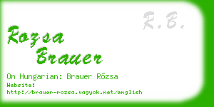 rozsa brauer business card