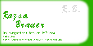 rozsa brauer business card